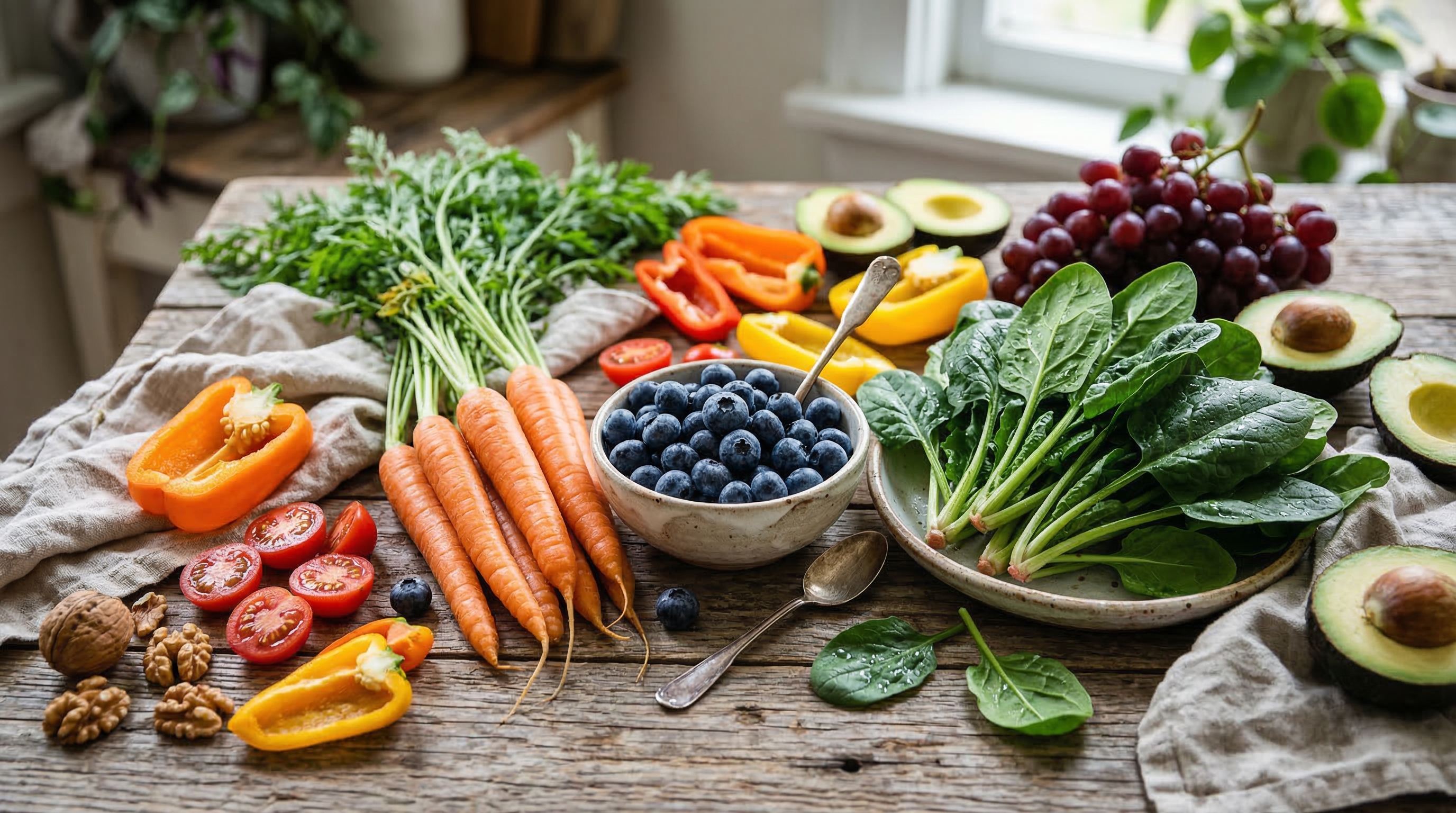 Alimentos ricos en luteína y vitaminas para los ojos